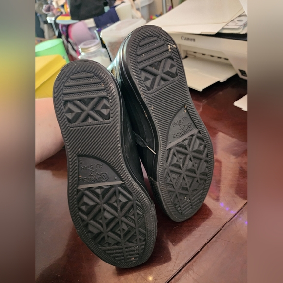 Wet look shiny Converse hitops - Picture 3 of 4